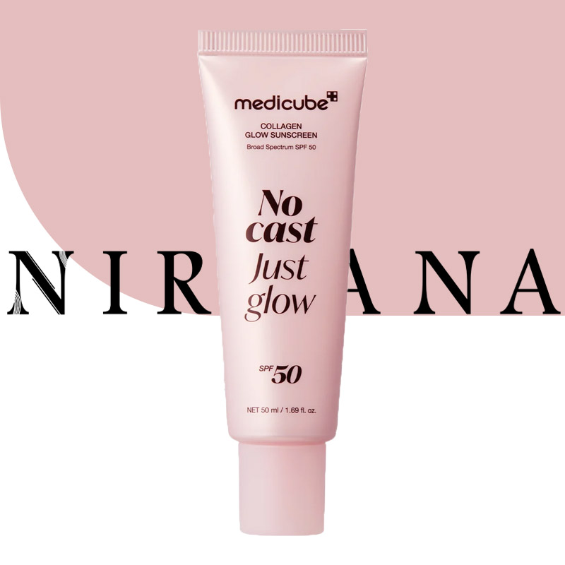 ضد آفتاب بی رنگ درخشان کننده کلاژن مدی کیوب MEDICUBE SUNSCREEN NO CAST JUST GIOW COLLAGEN